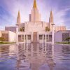 Oakland California Temple Reflection paint by numbers