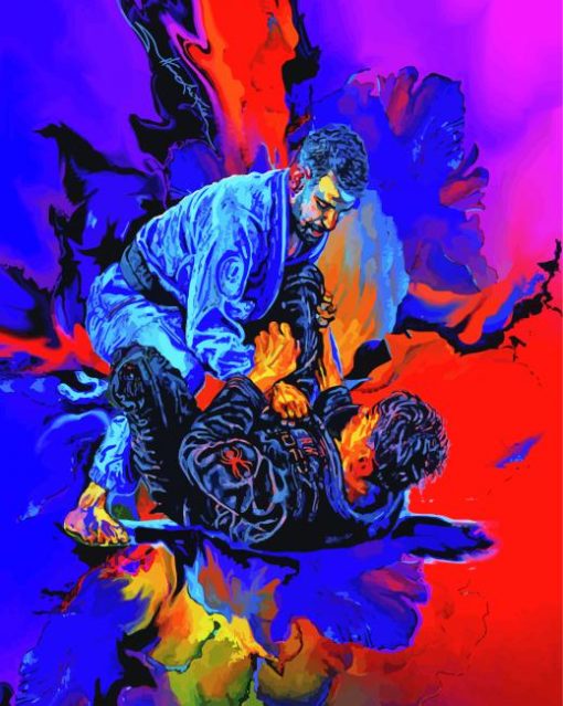 Jiu Jitsu Art paint by numbers