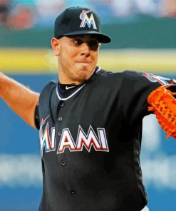 Jose Fernandez Baseballer paint by numbers