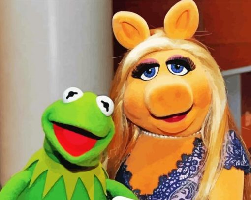 Kermot And Miss Piggy paint by numbers