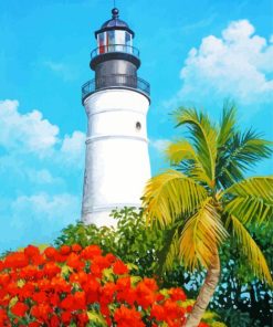 Key West Lighthouse Art paint by numbers