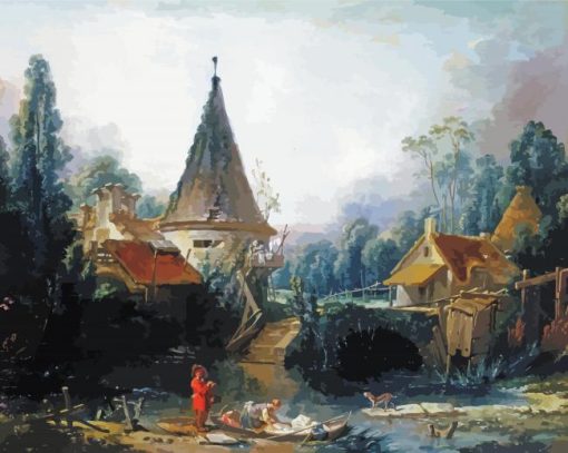 Landscape near Beauvais paint by numbers