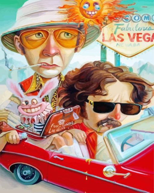 Las Vegas Fear And Loathing Illustration paint by numbers