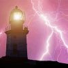 Lighthouse With Lightning Bolt paint by numbers