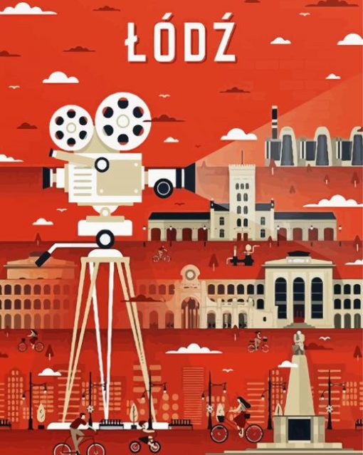 Lodz Poster paint by numbers