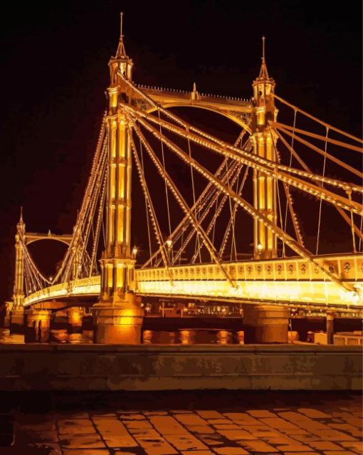 London Albert Bridge Paint By Numbers