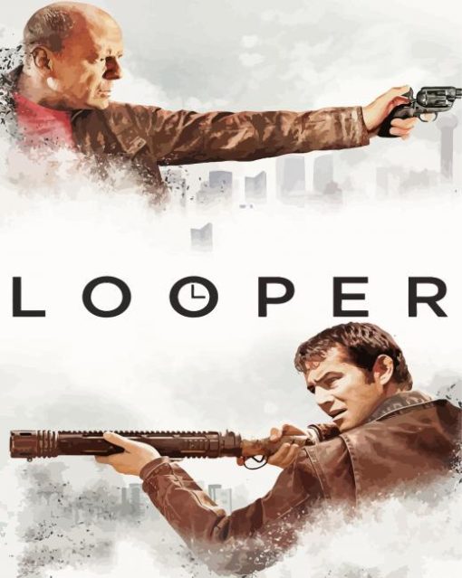 Looper Movie Poster paint by numbers