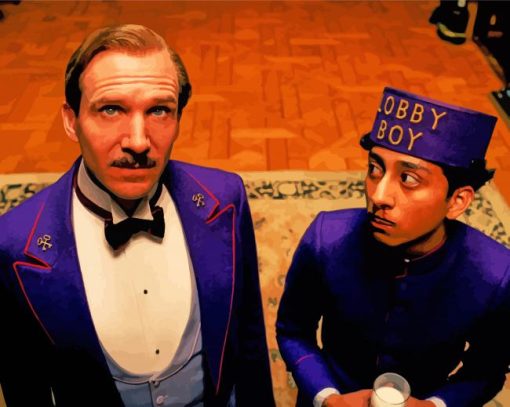 The Grand Budapest Hotel Characters paint by numbers