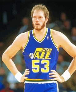 Mark Eaton Utah Jazz Player paint by numbers