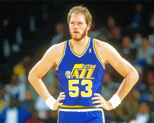 Mark Eaton Utah Jazz Player paint by numbers