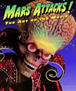 Mars Attack Movie Poster paint by numbers