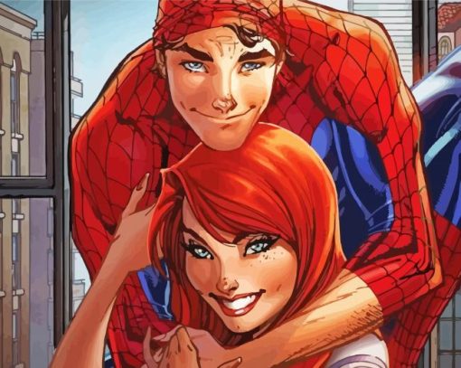 Mary Jane And Spiderman Paint By Numbers