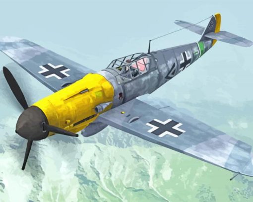 Messerschmitt Bf 109 paint by numbers