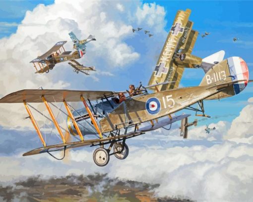 Military Fokker Paint By Numbers