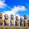 Moai Statues In Eastern Island paint by numbers