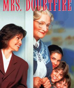 Mrs Doubtfire Movie Poster paint by numbers