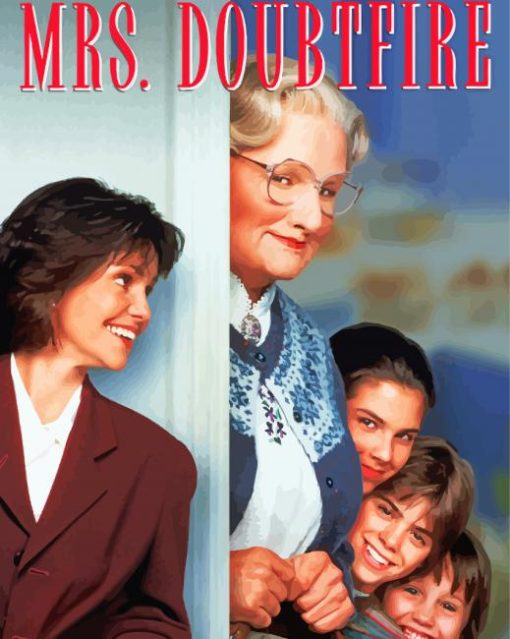 Mrs Doubtfire Movie Poster paint by numbers