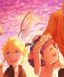 Naruto And Hinata Family paint by numbers