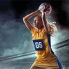 Netball Player paint by numbers