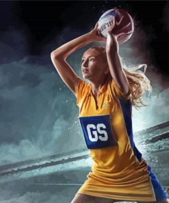 Netball Player paint by numbers