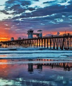 Oceanside Municipal Fishing Pier paint by numbers