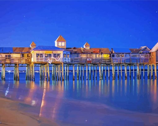 Old Orchard Beach Pier paint by numbers