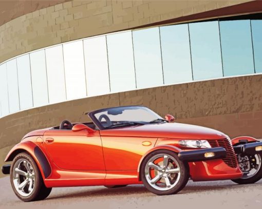 Orange Plymouth Prowler Paint By Number