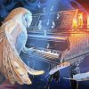 Owl Playing Piano paint by numbers