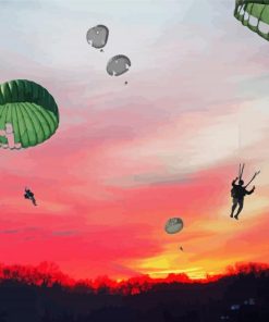 Paratroopers At Sunset paint by numbers