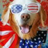 Patriotic Dog paint by numbers