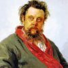 Portrait Of M P Musorgsky By Ilya Repine paint by numbers