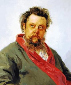 Portrait Of M P Musorgsky By Ilya Repine paint by numbers