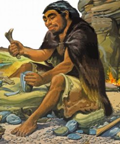 Prehistory Man paint by numbers