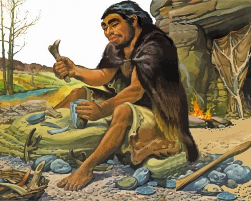 Prehistory Man paint by numbers