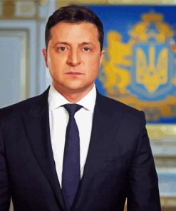 President Zelensky paint by numbers