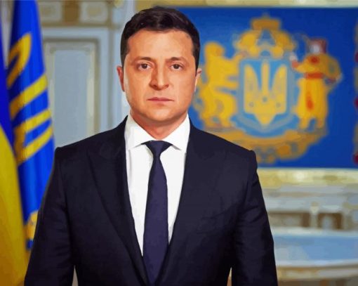 President Zelensky paint by numbers