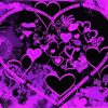 Purple Hearts paint by numbers