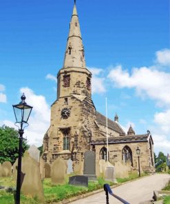 Queensferry St Cuthbert's Church paint by numbers