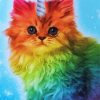 Rainbow Unicorn Cat paint by numbers