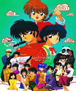 Ranma Japanese Manga paint by numbers