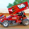 Red Dirt Track Racing paint by numbers