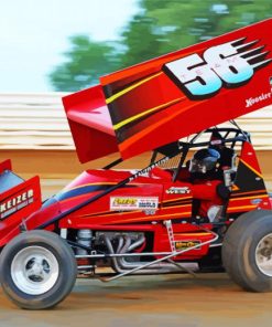 Red Dirt Track Racing paint by numbers