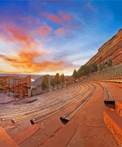 Red Rocks Amphitheatre In Colorado paint by numbers