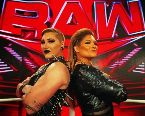 Rhea Ripley And Beth Phoenix paint by numbers