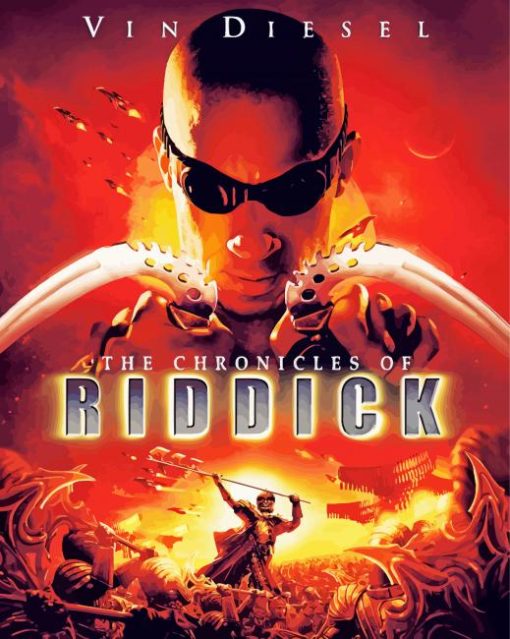 Riddick Movie Poster paint by numbers