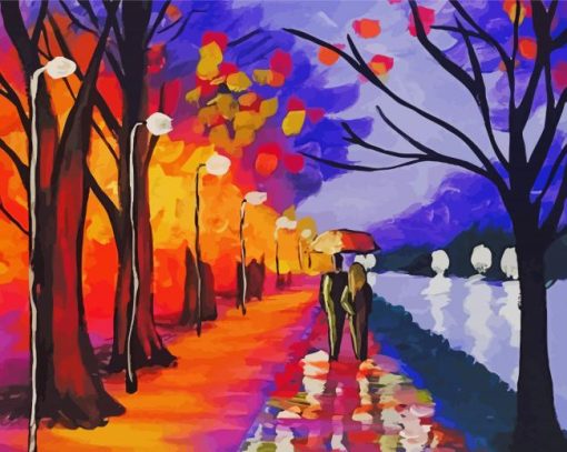 Romantic River Walk Art Paint By Numbers