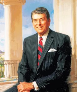 Ronald Reagan Portrait paint by numbers