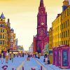 Royal Mile Edinburgh Scotland Poster paint by numbers