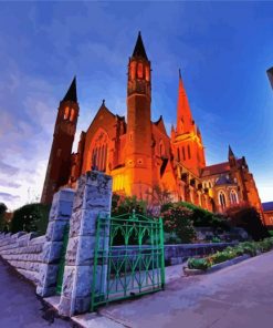 Sacred Heart Cathedral In Bendigo Victoria paint by numbers