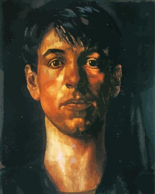 Self Portrait Stanley Spencer paint by numbers